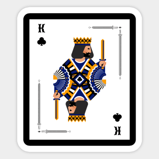 King of Clubs - Poker Design - white Sticker